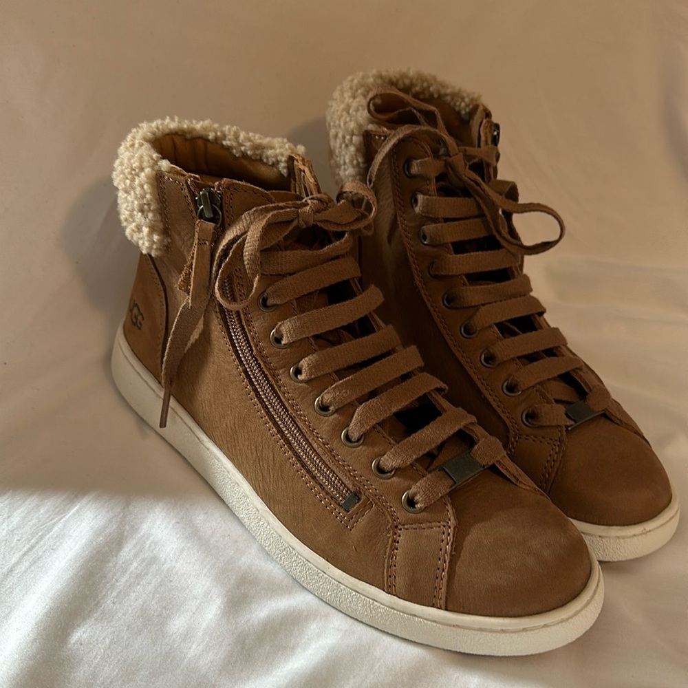 New UGG leather ankle boots